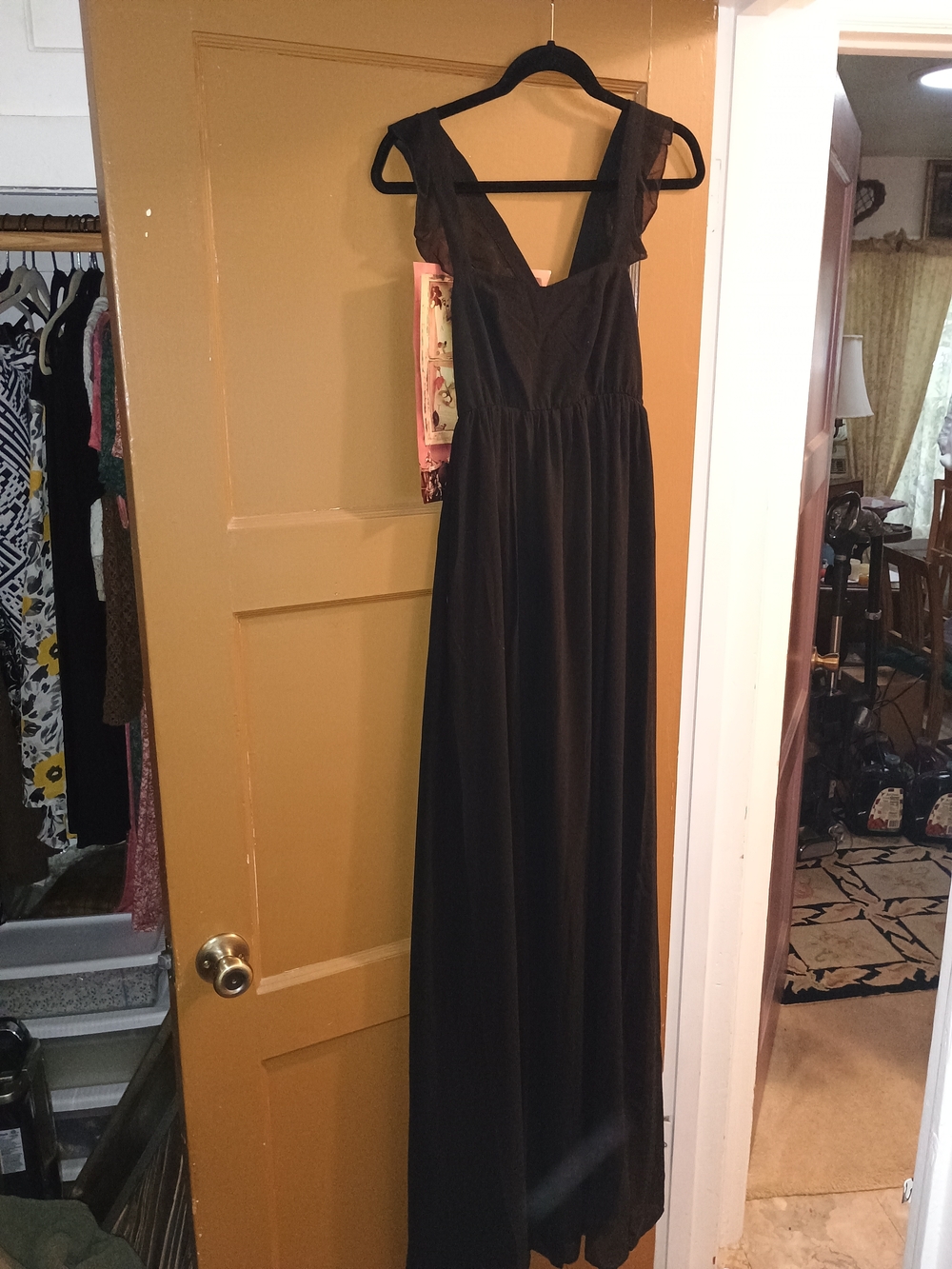 Show Me Your MuMu Black Maxi Dress with Smocked Bodice